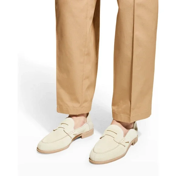 Christian Louboutin Penny No Back Flat Panna Cotta Beige Dress Loafer 43 10